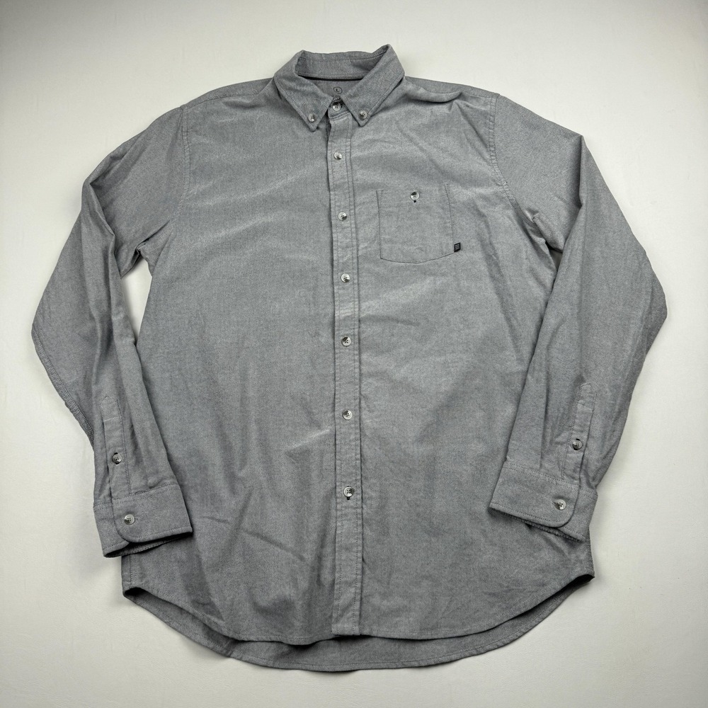 Free Fly Shirt Mens Large Gray Performance Bamboo Comfort Button Down Casual